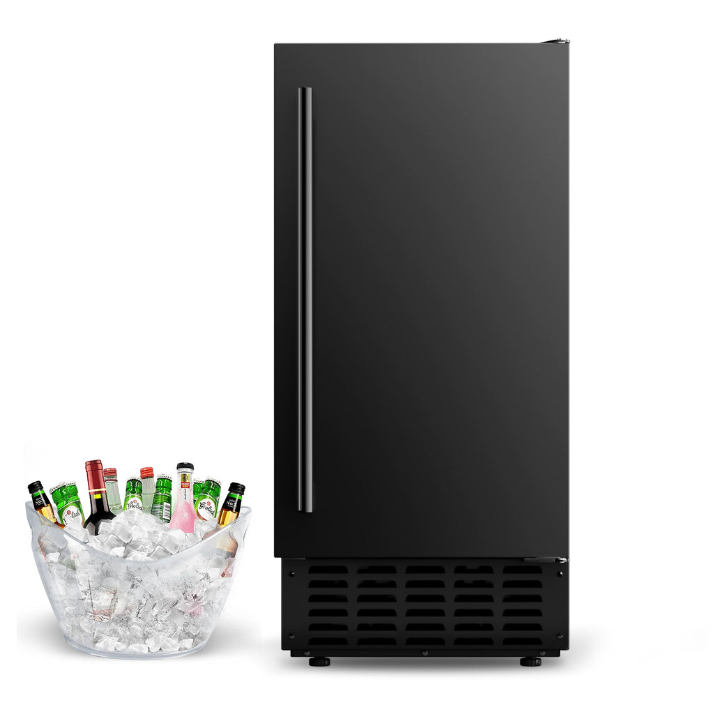 SIMZLIFE Nugget Ice Maker 66Lbs/24H, Built-in or Freestanding, Self-Cleaning, Home Bar, Black