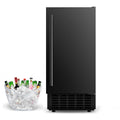 SIMZLIFE Nugget Ice Maker 66Lbs/24H, Built-in or Freestanding, Self-Cleaning, Home Bar, Black
