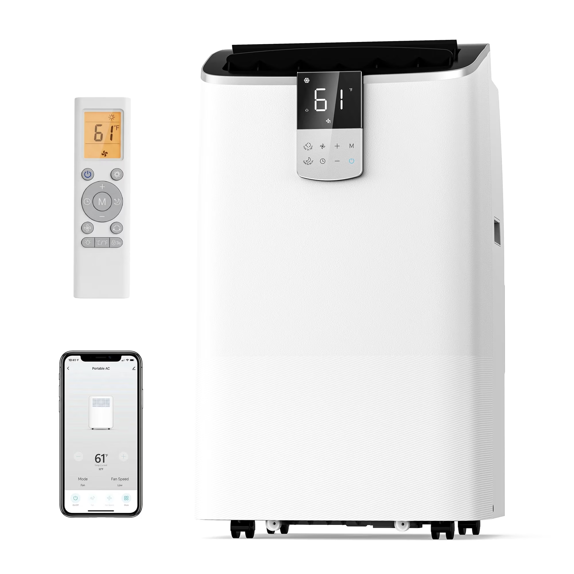 SIMZLIFE 12000 BTU Portable Air Conditioner with WIFI for Room Cooling and Heating, Portable AC Unit with Remote Control