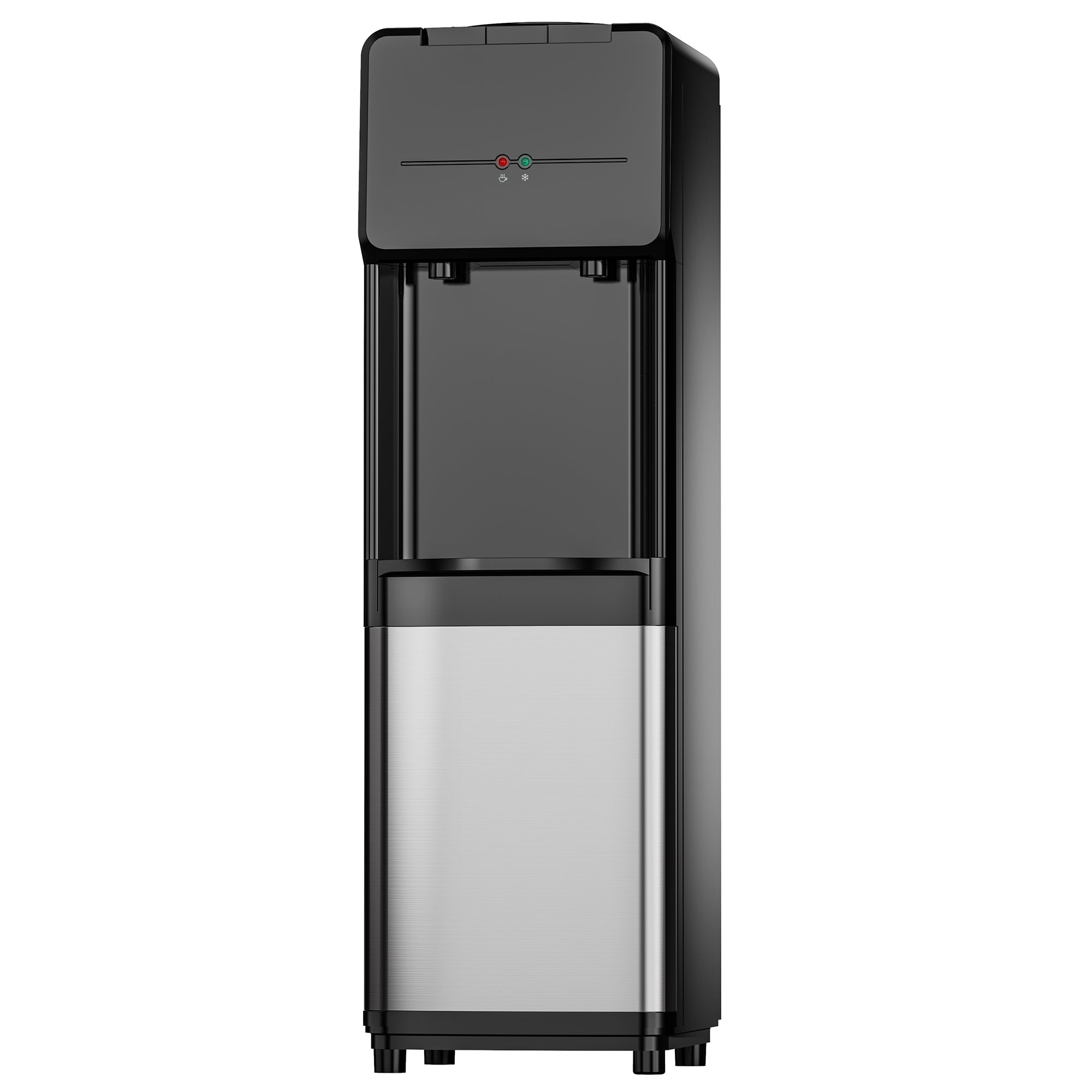 Simzlife Top Loading Water Dispenser, Hot and Cold Water Cooler for 3 or 5 Gallon Bottles,Child Safety Lock,Water Cooler Dispenser for Kitchens, Offices and More - Black