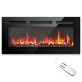 Simzlife 36 inch Indoor Electric Fireplace Ultra Thin Fireplace, Wall Mounted Recessed Fireplace with Multiple Colors Remote Control