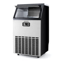 Simzlife Commercial Ice Maker Machine, 150lbs/24H Stainless Steel Under Counter ice Machine with 33lbs Ice Storage Capacity, Freestanding Ice Maker