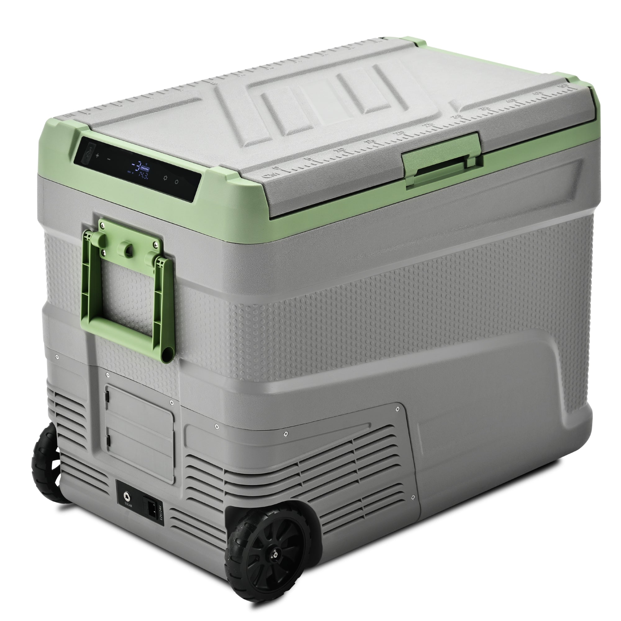 Simzlife 12 Volt Refrigerator, 58QT Electric Cooler Usable Battery, Car Refrigerator 0℉~68℉, 12V Fridge 12/24V DC 110-240V AC, Portable Freezer with Wheels for Camping, Travel, Truck, Outdoor