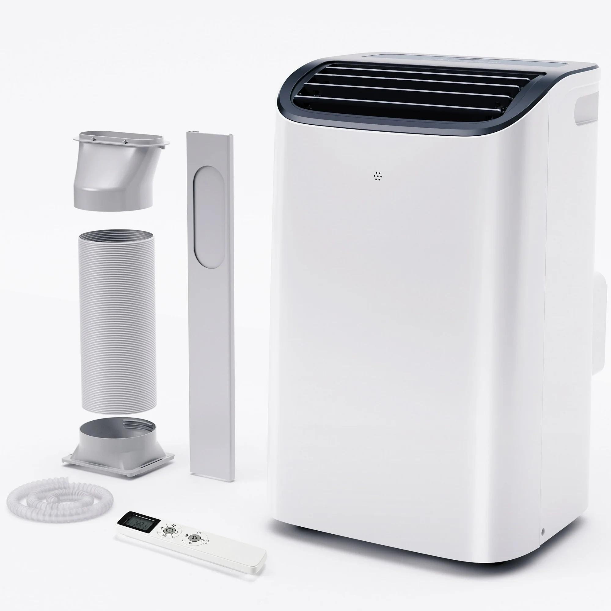 Simzlife 12,000 BTU Portable Air Conditioner,Portable Indoor Air Cooler with Remote Control,White
