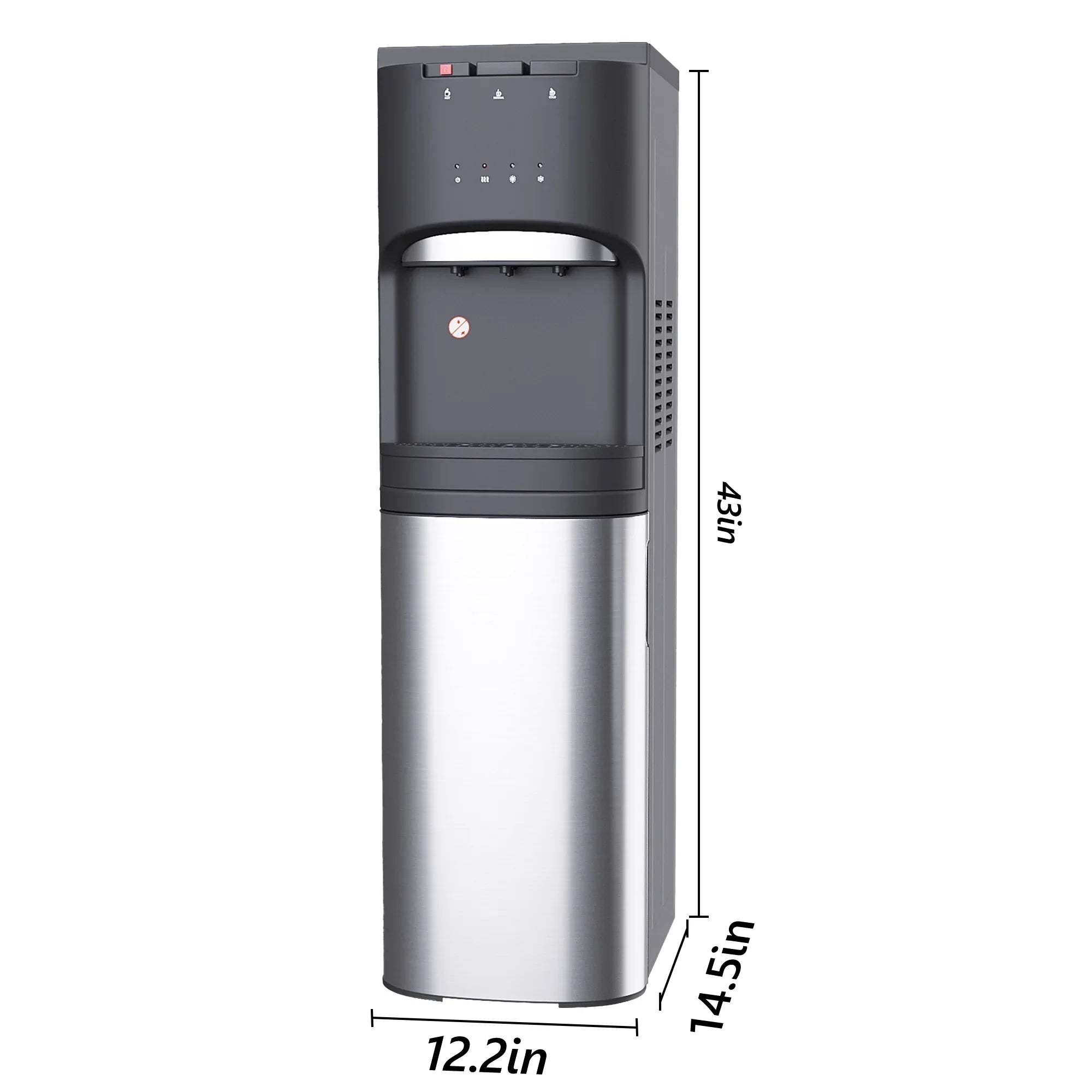 Simzlife Water Dispenser Bottom Loading, UV Lights Stainless Steel Water Cooler , 3 Or 5 Gallon Bottle