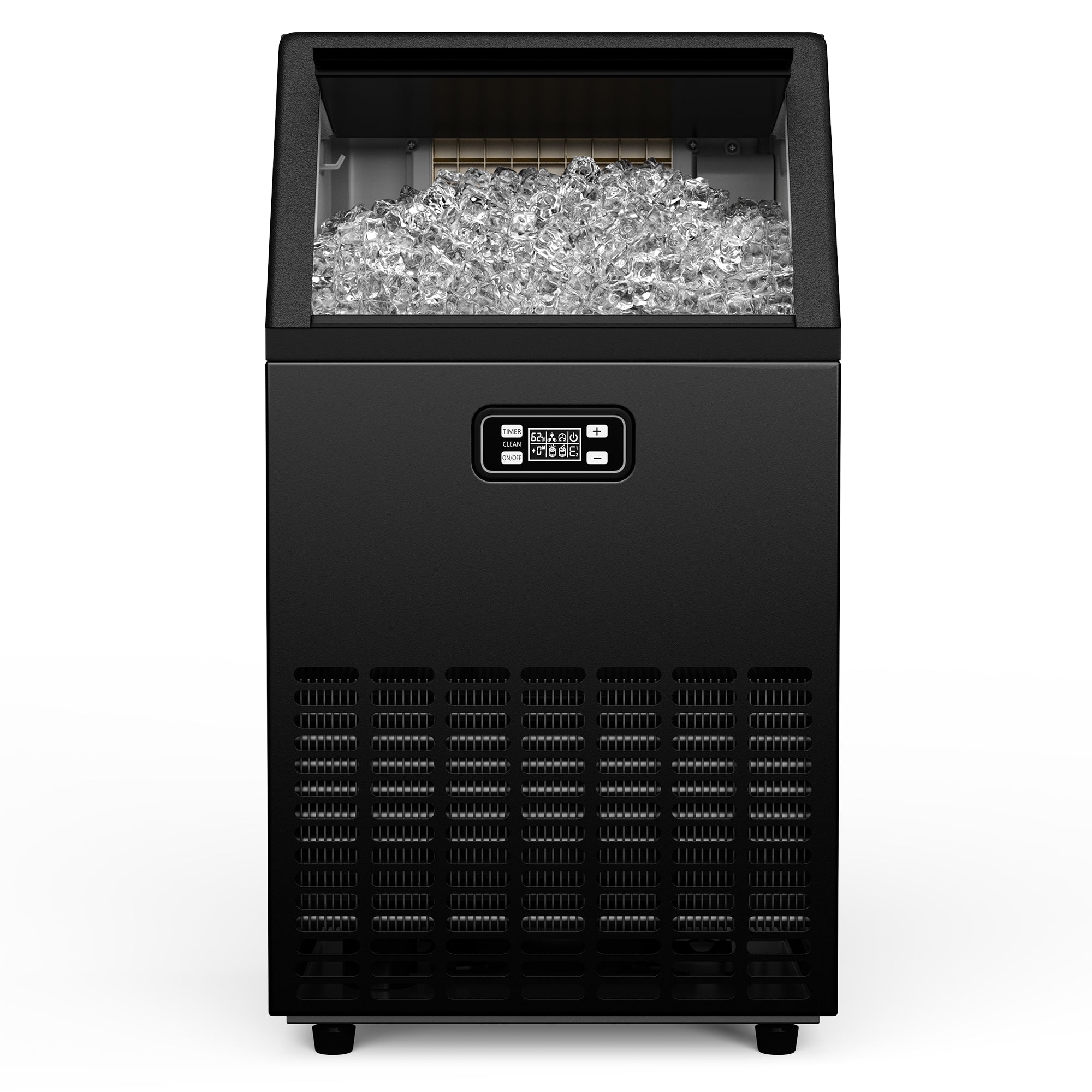 Simzlife 17.3 in. 100 lb. /24H Full Ice Sizes Commercial Ice Maker in Black, 33 lb. Storage Bin, Ice Full Alert and Auto-Cleaning