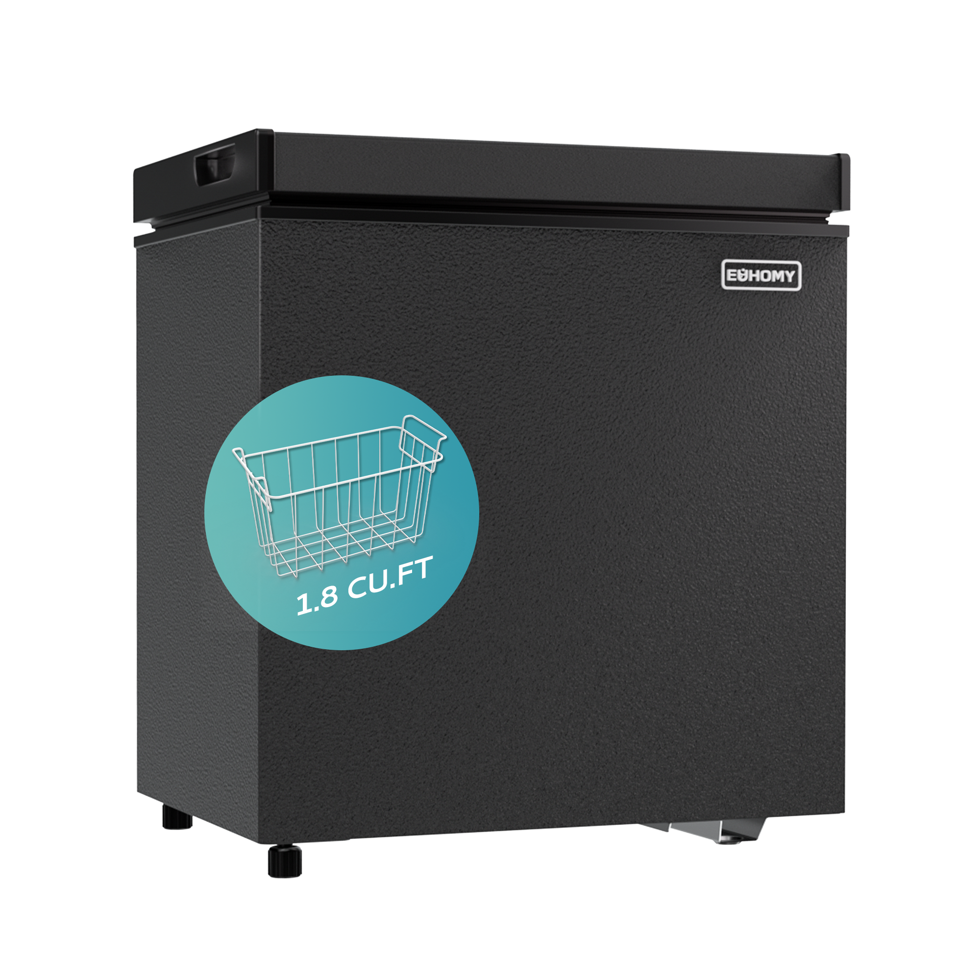 Simzlife 2.8 Cu.Ft Chest Freezer with Removable Basket, Small Deep Freezer Adjustable 7 Thermostat, Quiet Mini Freezer with Top Door, Energy Saving for Apartment/Garage/Basement/Dorm/Home,Black