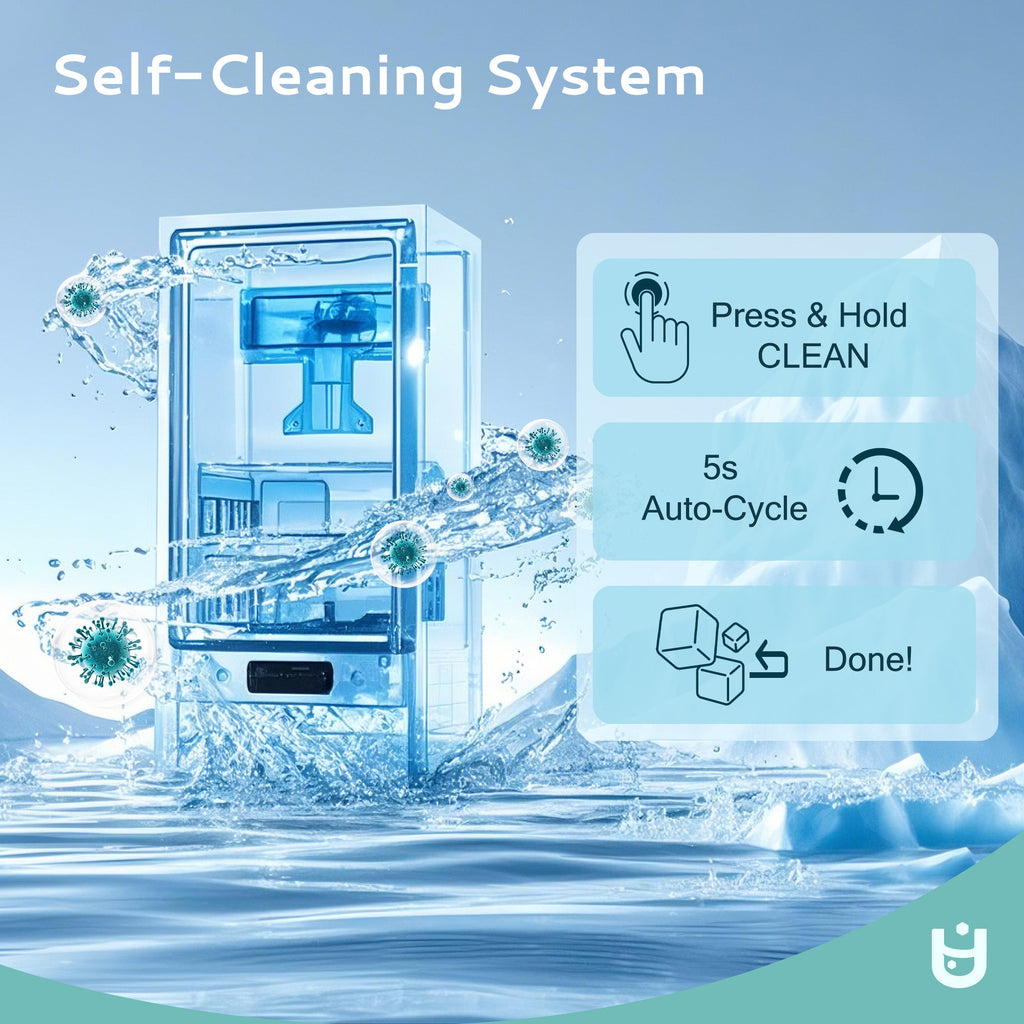 SIMZLIFE Nugget Ice Maker 66Lbs/24H, Built-in or Freestanding, Self-Cleaning, Home Bar, Black