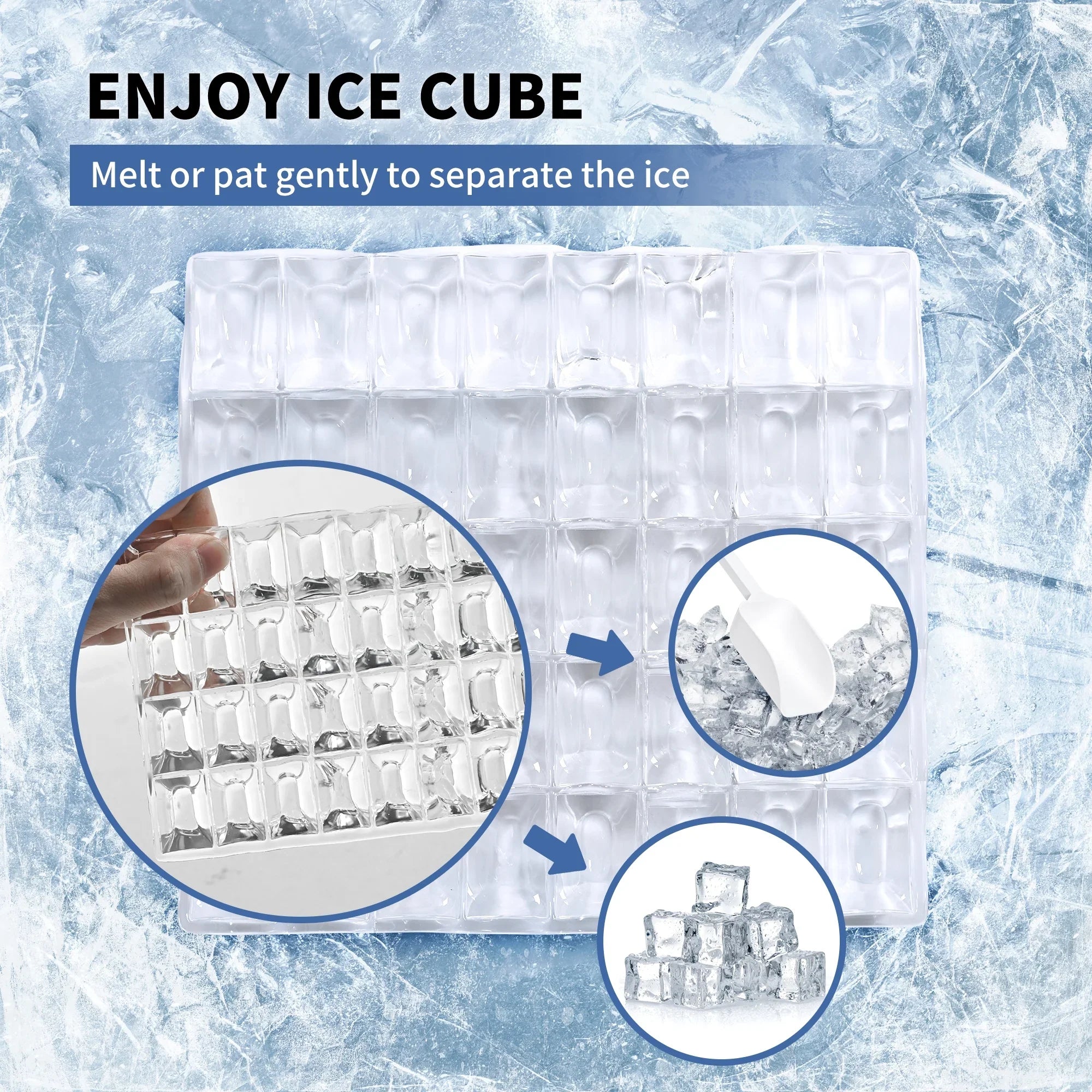 Simzlife Ice Maker Countertop, Portable Ice Cube Maker Machine with 2.0L Detachable Water Tank, 30Lbs/Day, Self-Cleaning