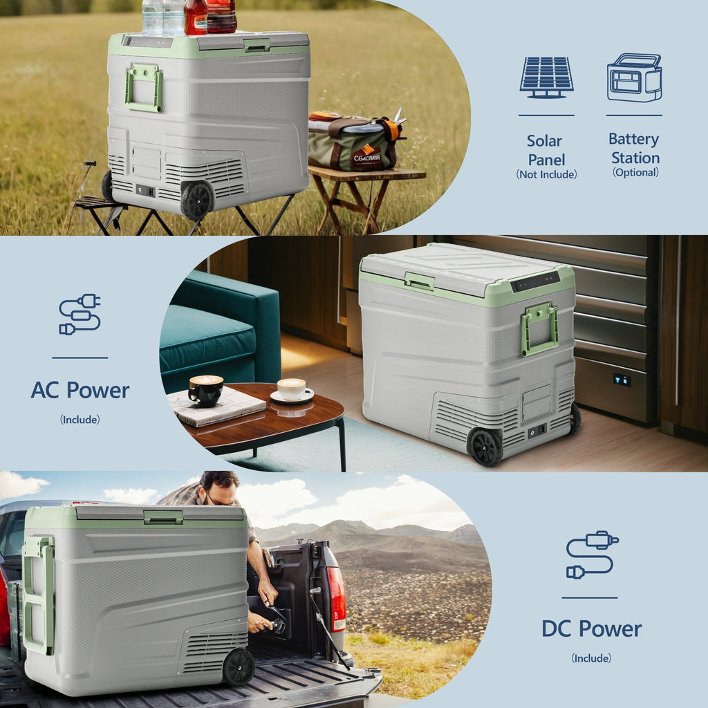 Simzlife 12 Volt Refrigerator, 69QT(65L) Portable Car Refrigerator, -4℉~68℉, 12/24V DC & 110-240V AC, Mini Fridge for Camping