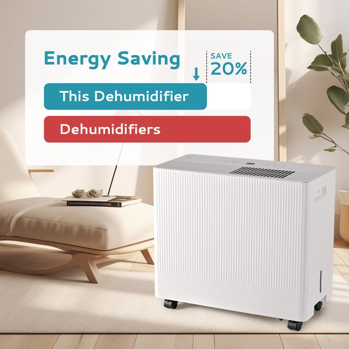 Simzlife Dehumidifier 50 Pint to 110 Pint Max for 4500 Sq ft for Basements, Home, Bathroom