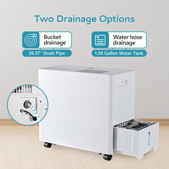 Simzlife Dehumidifier 50 Pint to 110 Pint Max for 4500 Sq ft for Basements, Home, Bathroom