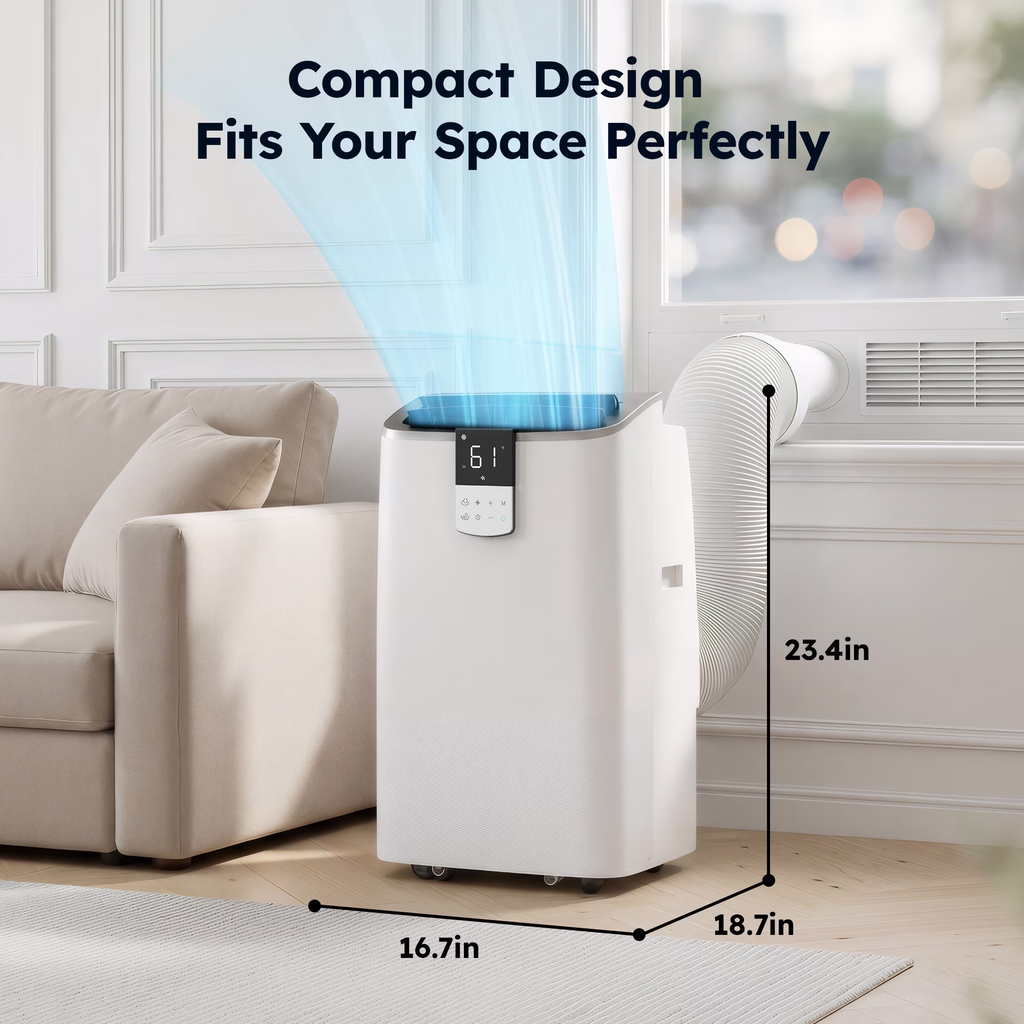 SIMZLIFE 12000 BTU Portable Air Conditioner with WIFI for Room, Portable AC Unit