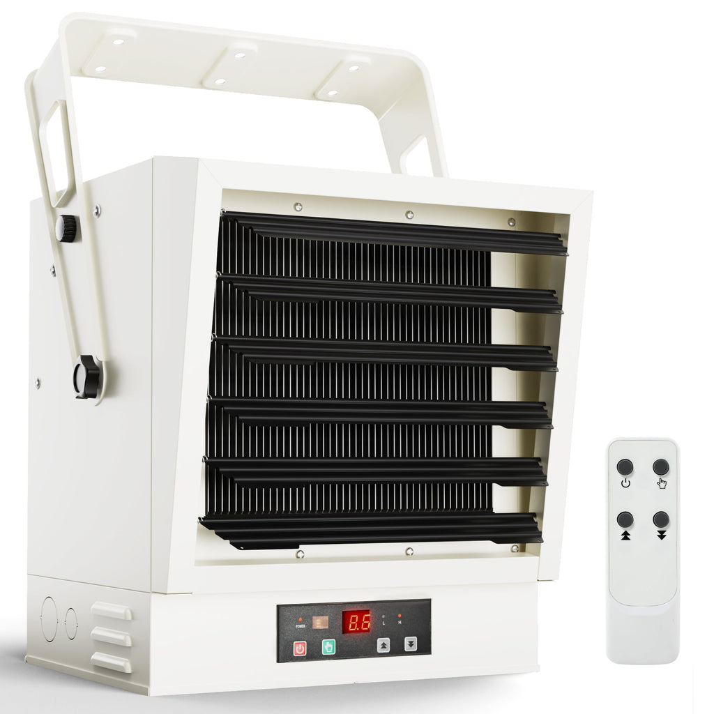 Simzlife Hard-Wired Electric Garage Heater, 240v Ceiling Heater With Remote Control, 10000 Watt Heater With 9 Hour Timer, Overheat Protection ETL Compliant Wall Heater For Garage, Workshop, Warehouse
