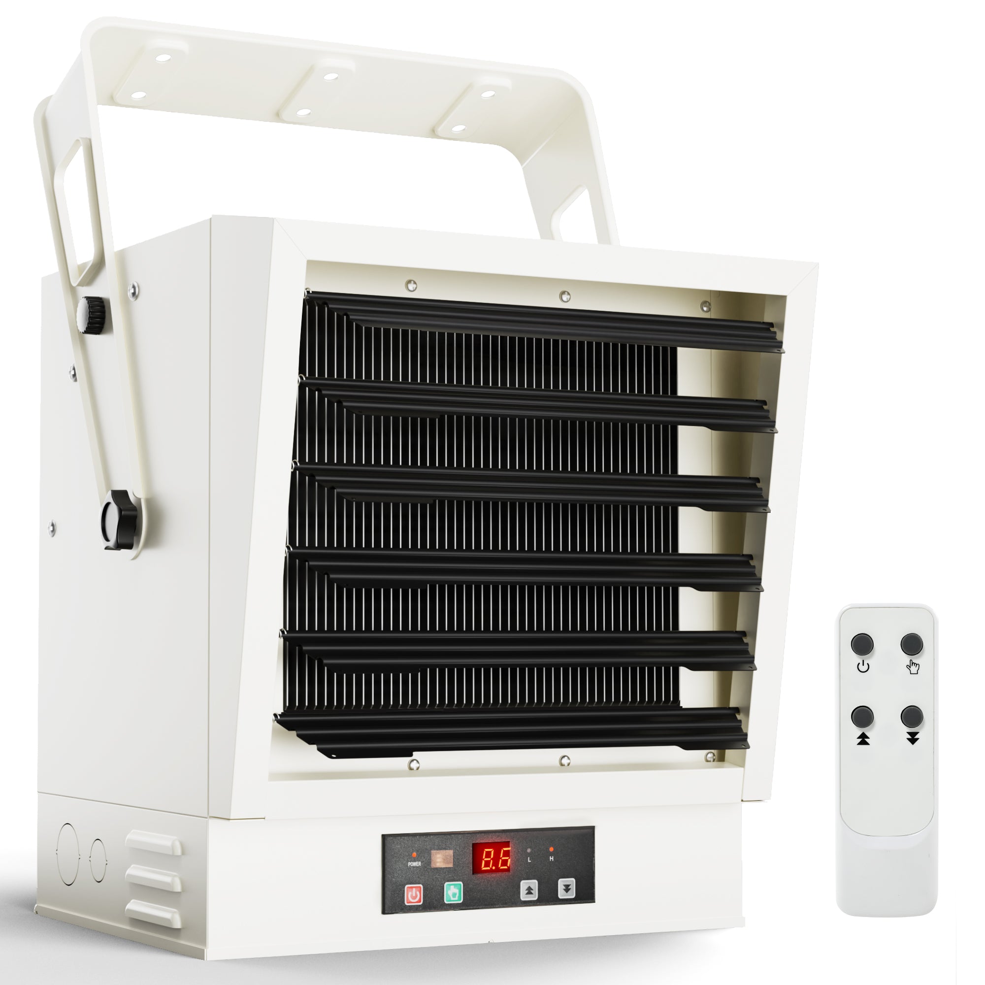 Simzlife Hard-Wired Electric Garage Heater, 240v Ceiling Heater With Remote Control, 10000 Watt Heater With 9 Hour Timer, Overheat Protection ETL Compliant Wall Heater For Garage, Workshop, Warehouse
