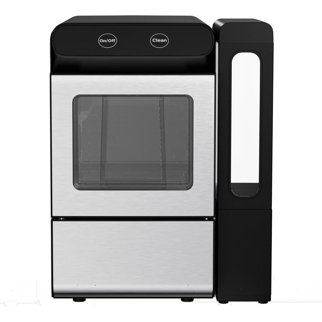 Simzlife Nugget Ice Maker with 4.3L Side Tank, Self- Cleaning Countertop Ice Machine, Soft Chewable Pellet Ice for Home/Kitchen/Party