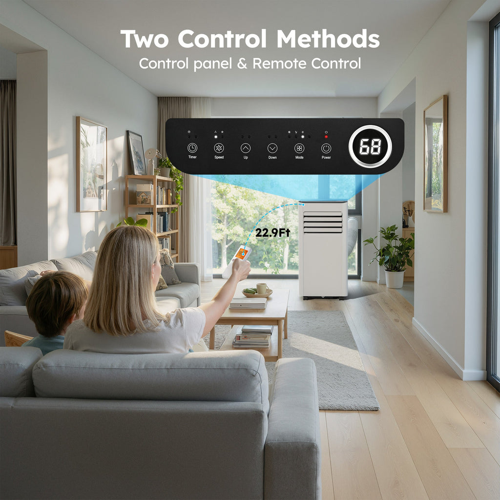 SIMZLIFE Portable Air Conditioner 8000 BTU,Portable Ac Unit up to 550 Sq