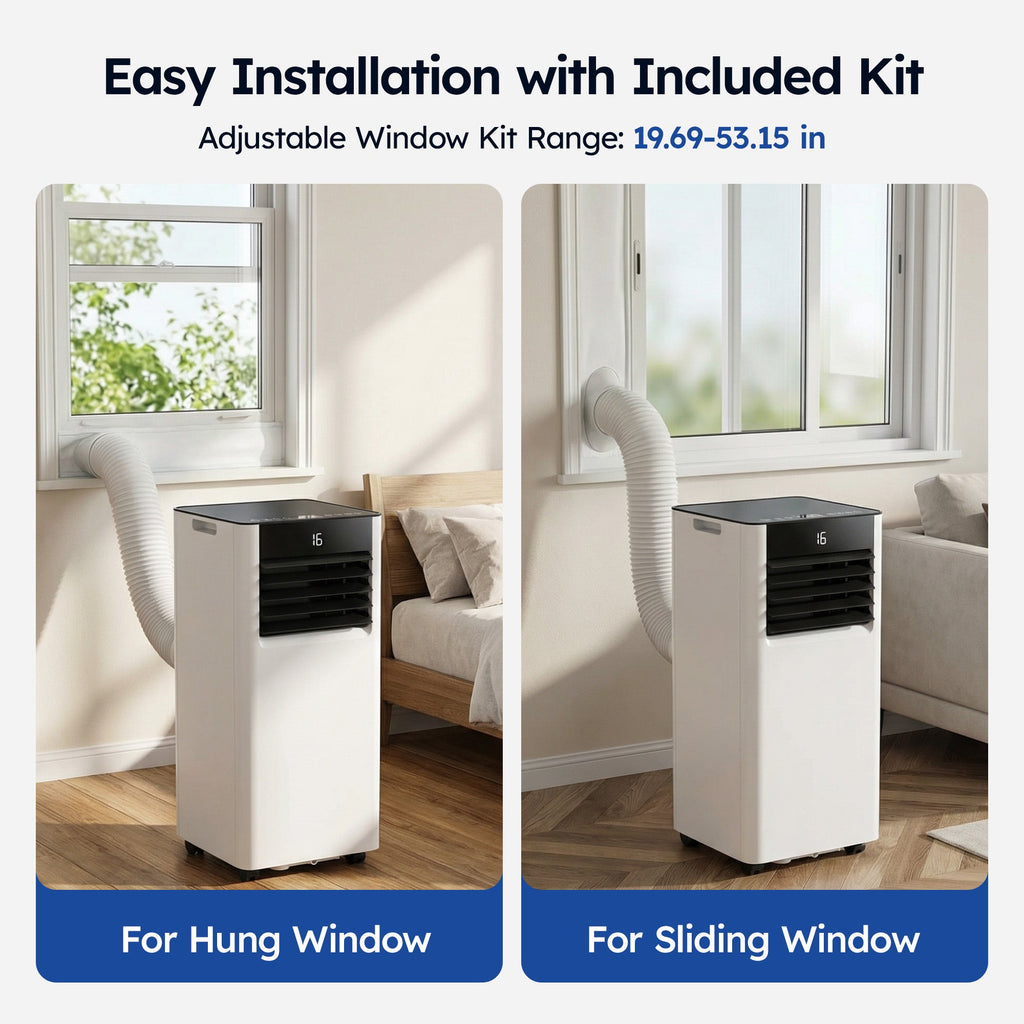 SIMZLIFE 8000 BTU Portable Air Conditioner with WIFI and Remote Control,Small AC Unit with Dehumidifier and Fan