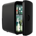 Simzlife Mini Fridge, 4 Liter/6 Cans AC/DC Small Refrigerator for Skincare, Portable Cooler and Warmer for Skin Care, Cosmetics, Beverage, 4L Makeup Mini Fridge for Bedroom, Car, Office, Dorm, Black