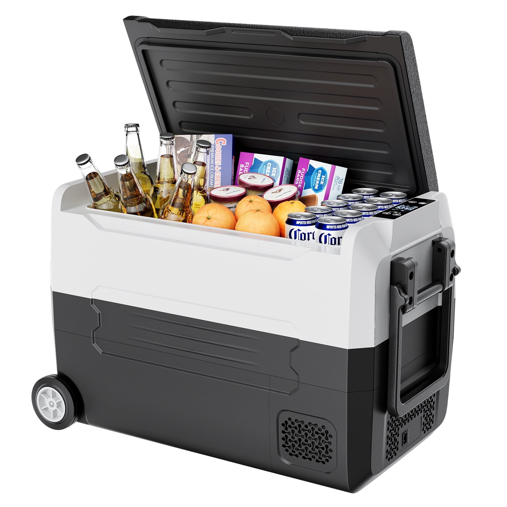 Simzlife 12 Volt Refrigerators, -4℉~68℉, 48 Quart Portable Mini Fridge Electric Cooler 12/24V DC & 120-240V AC, Car Fridge for Car, RV, Camping, Travel, Fishing, Outdoor or Home