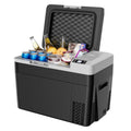 Simzlife 32Qt Car Refrigerator, Portable Fridge with DC&AC for Outdoor, Home, 23.23 in D, 16.34 in H, Black