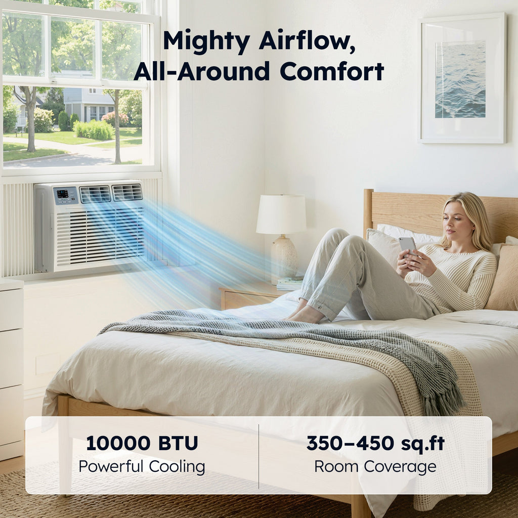 SIMZLIFE 10,000 BTU Window Air Conditioner With APP, Cools Up To 450 Sq Ft