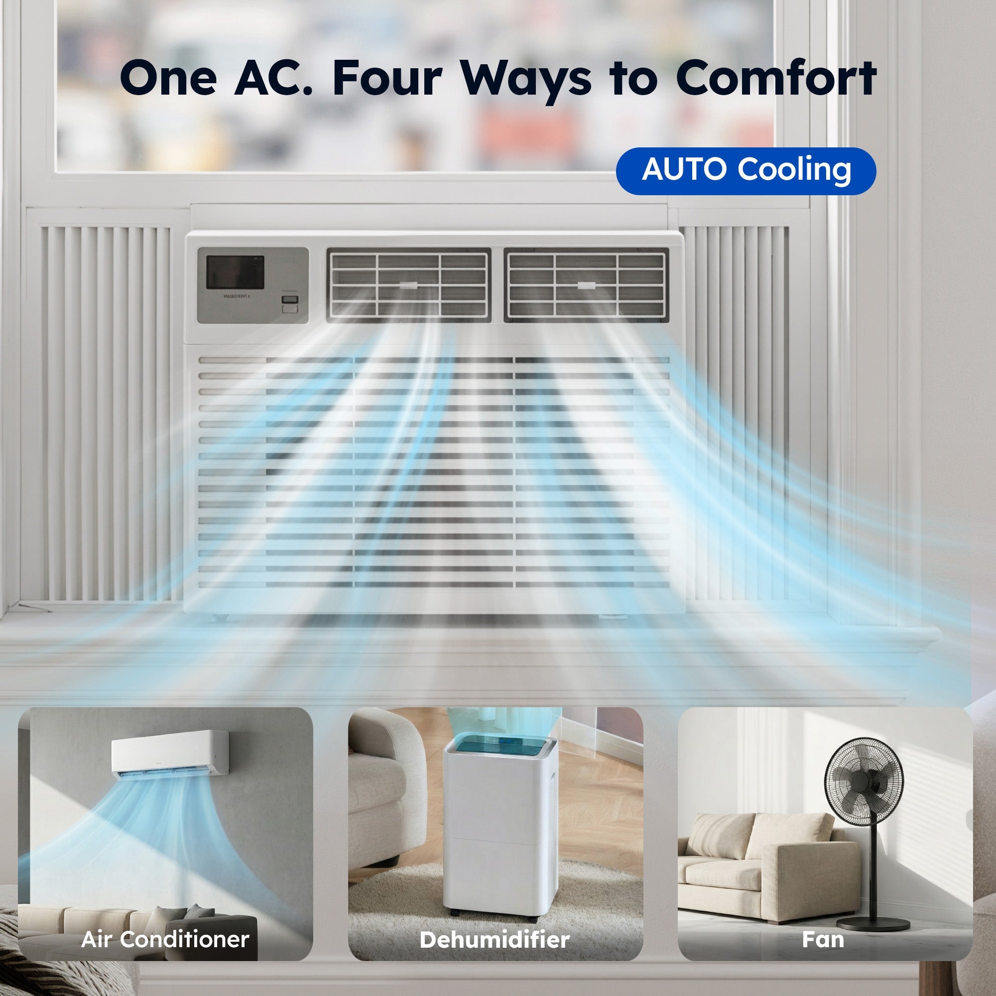 SIMZLIFE 12,000 BTU Window Air Conditioner With APP, Cools Up To 550 Sq Ft
