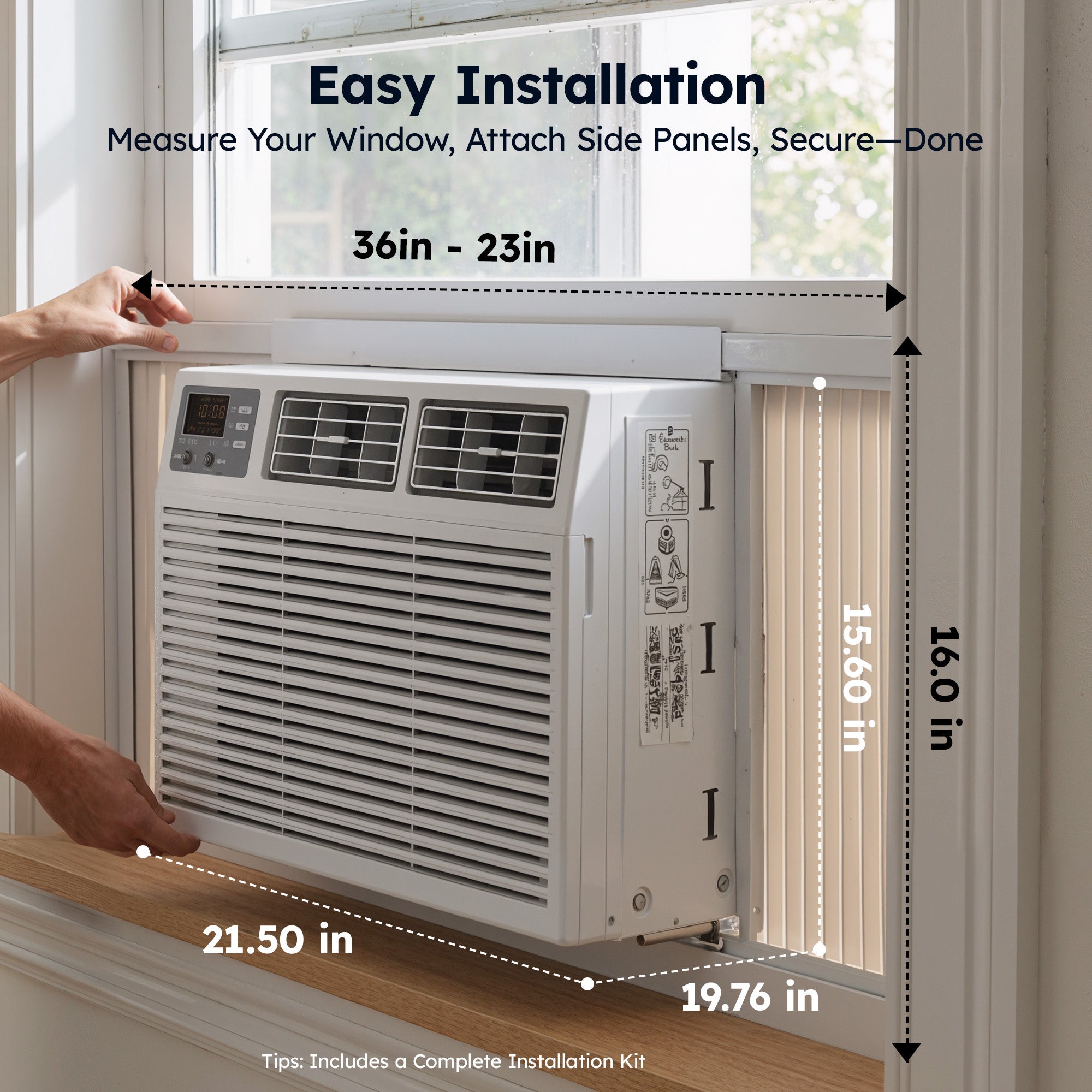 SIMZLIFE 14,000 BTU Window Air Conditioner With APP, Cools Up To 700 Sq Ft