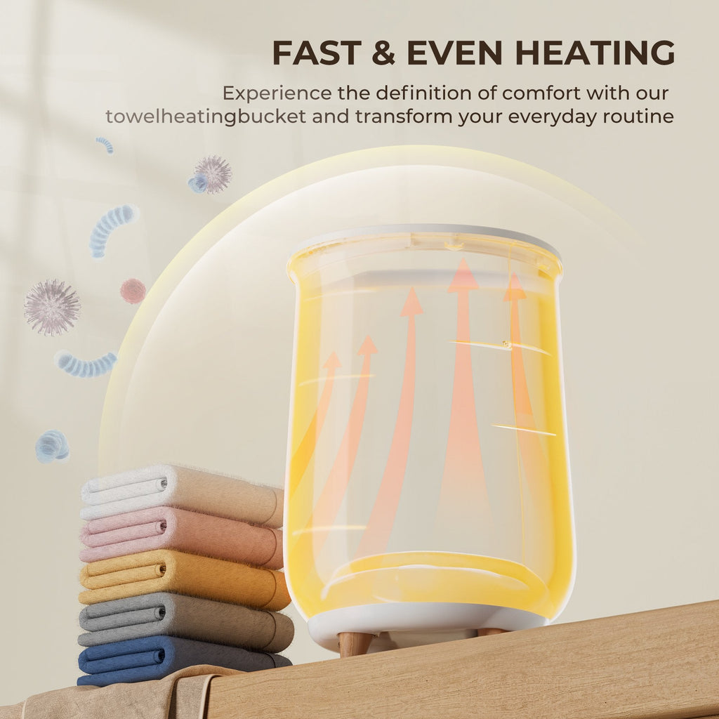 Simzlife Towel Warmers for Bathroom，20L Towel Warmers Buckets Spa with 20/40/60/90 Timing