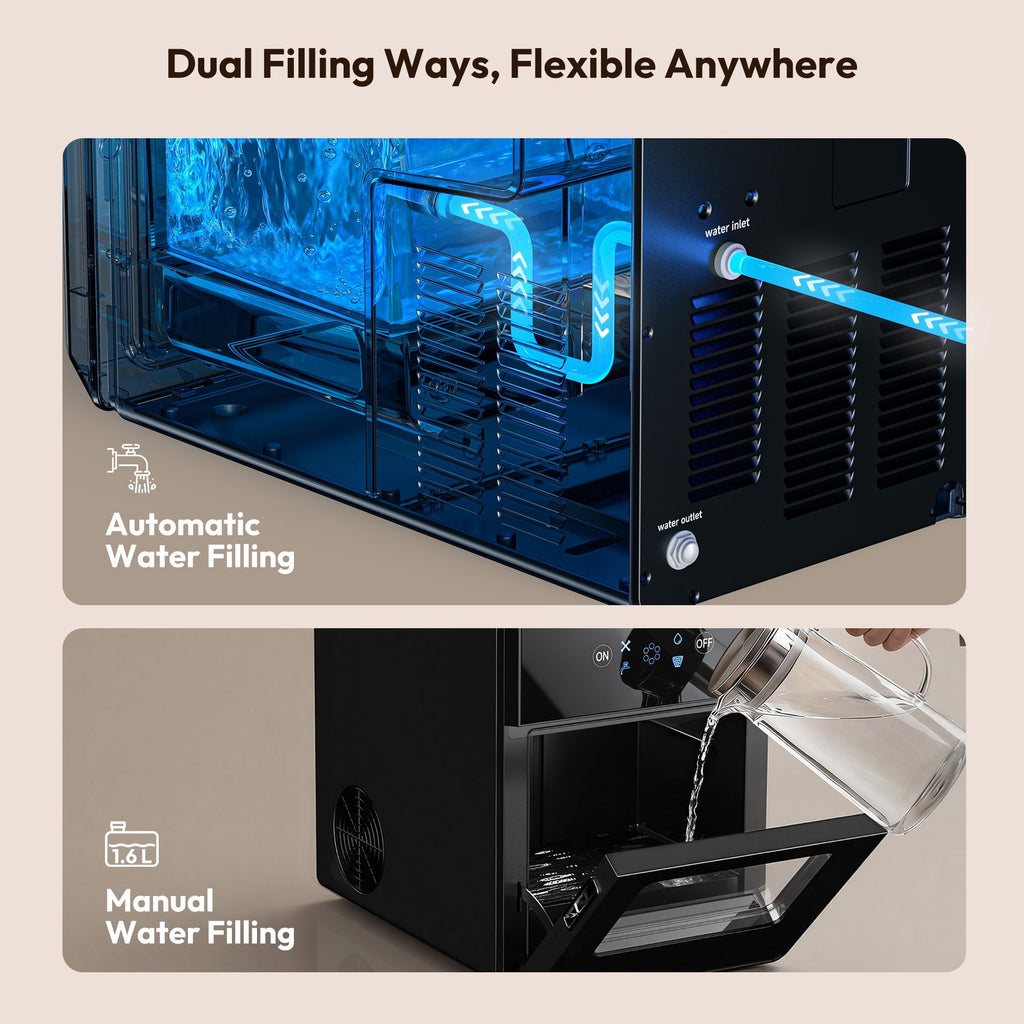 Simzlife Sphere Ice Maker, 6cm Clear Ice Ball Machine, 3 Balls/Batch for Whiskey & Cocktails, Touch Control